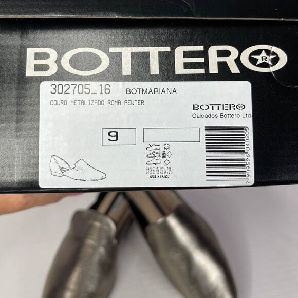 Bottero Botmariana Pewter Round Toe Flats Size 9 - Picture 11 of 12